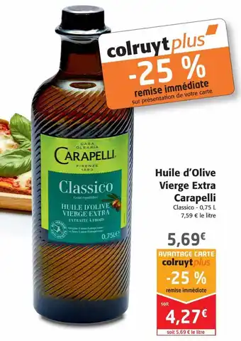 Colruyt Carapelli Classico Huile d'Olive Vierge Extra offre