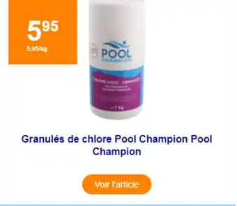 Action Granulés de Chlore Pool Champion Pool Champion offre