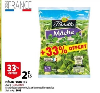 Auchan Supermarché Mâche Florette offre