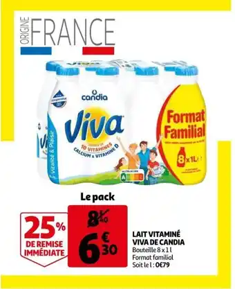 Auchan Supermarché Lait Vitaminé Viva de Candia offre