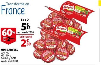 Auchan Supermarché Mini Babybel offre