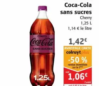 Colruyt Coca-Cola sans sucres 1.25L offre