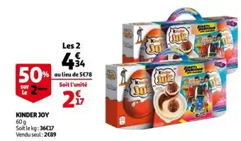 Auchan Supermarché Kinder Joy offre