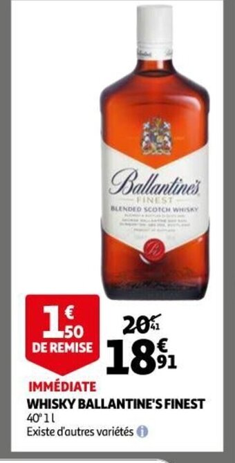 Auchan Supermarché Whisky Ballantine's Finest offre