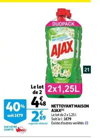 Auchan Supermarché Nettoyant Maison Ajax offre