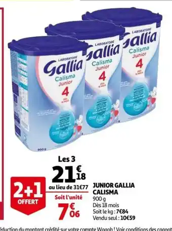 Auchan Supermarché Junior Gallia Calisma offre