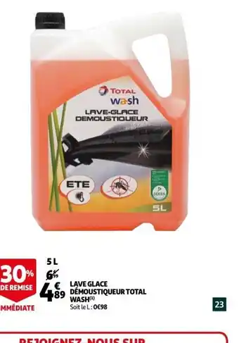 Auchan Supermarché Lave Glace Démoustiqueur Total Wash offre