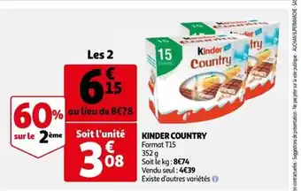 Auchan Supermarché Kinder Country offre