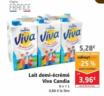 Colruyt Candia Viva Lait demi-écrémé offre