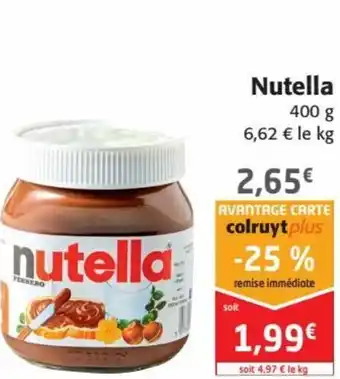 Colruyt Nutella offre