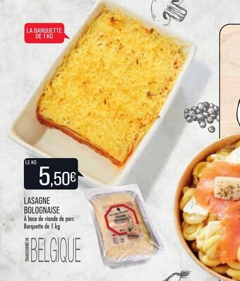 Match Lasagne Bolognaise offre
