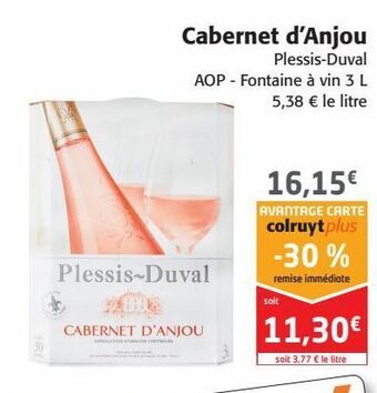 Colruyt Cabernet d'anjou offre