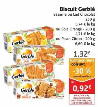 Colruyt Biscuit gerblé offre