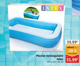 Colruyt Piscine rectangulaire intex offre