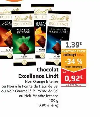 Colruyt Chocolat excellence lindt offre