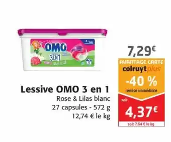 Colruyt Omo 3 en 1 Lessive offre