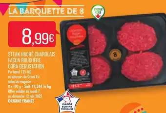 Match Steak Haché Charolais Façon Bouchère Cora Degustation offre