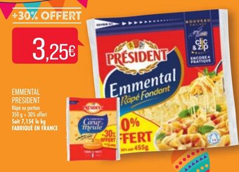 Match President Emmental offre