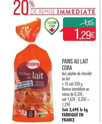 Match Cora Pains Au Lait offre