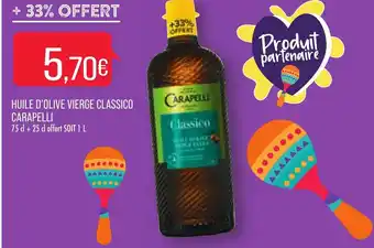 Match Carapelli Classico Huile d'Olive Vierge offre