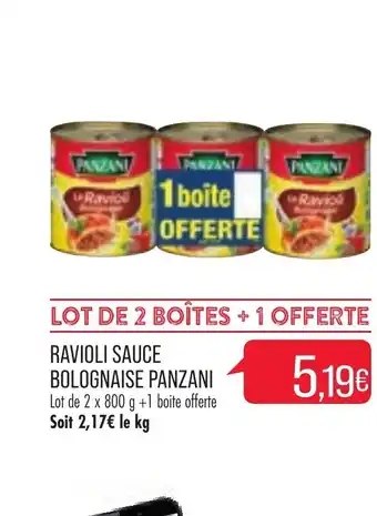 Match Panzani Ravioli Sauce Bologanaise offre