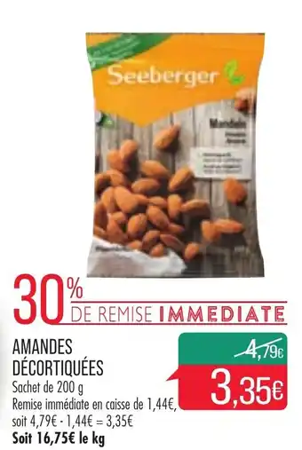 Match Seeberger Amandes Décortiquées offre