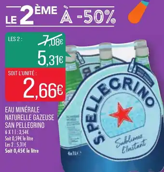 Match San Pellegrino Eau Minérale Naturelle Gazeuse offre