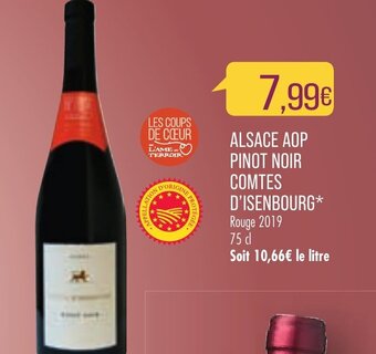 Match Alsace AOP Pinot Noir Comtes D'Isenbourg offre