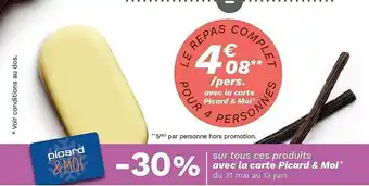 Picard Le Repas Complet Pour 4 Personnes offre
