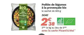 Picard Poêlée De Légumes à La Provençale Bio offre