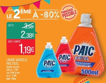 Match Paic Excel Liquide Vaisselle offre