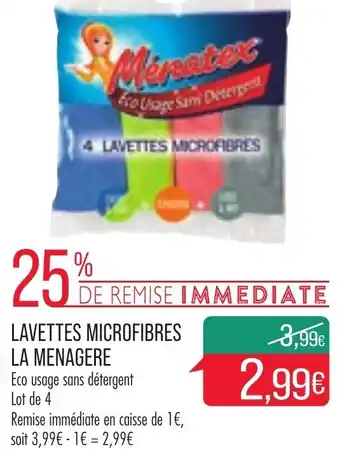 Match Lavettes Microfibres La Menagere offre