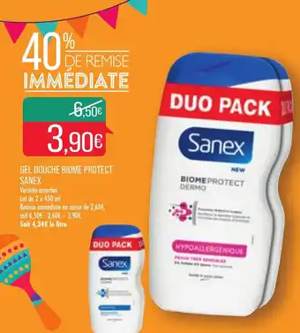 Match Sanex Gel Douche Biome Protect offre