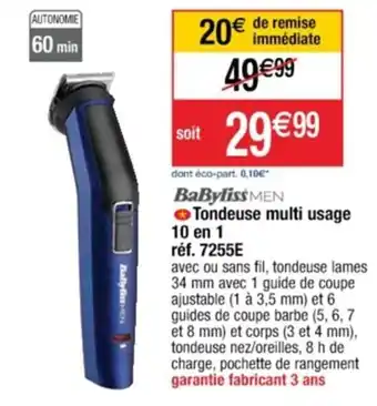 Cora x Carrefour Tondeuse multi usage 10 en 1 réf. 7255E offre