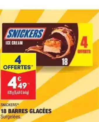 ALDI 18 Barres Glacées Snickers offre
