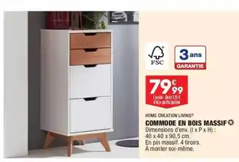 ALDI Commode En Bois Massif Home Creation Living offre