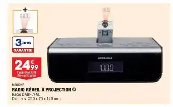 ALDI Radio Réveil à Projection Medion offre