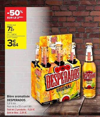 Carrefour Contact Bière Aromatisée Desperados offre