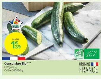 Carrefour Contact Concombre Bio offre
