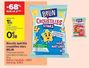 Biscuits Apéritifs Croustilles Stars Belin