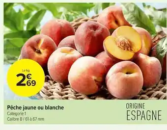 Carrefour Contact Pêche Jaune Ou Blanche offre
