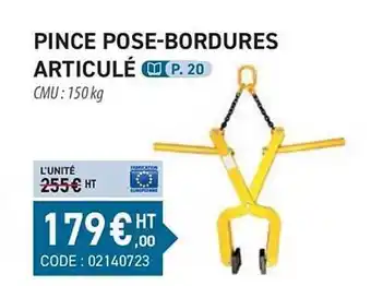 Pince Pose-bordures Articulé