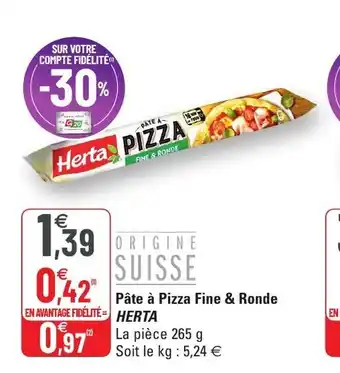 G20 Pâte à Pizza Fine & Ronde offre