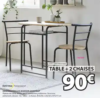 JYSK Ensemble Salle A Manger Gadstrup offre