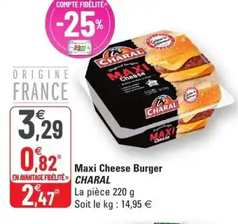G20 Maxi Cheese Burger offre