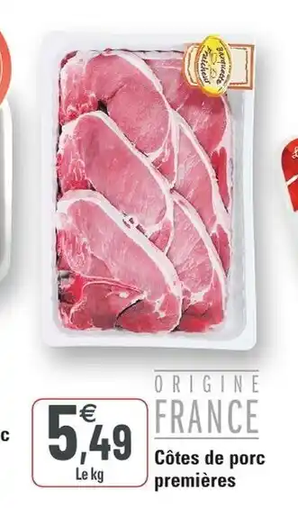 G20 Côtes de porc premières offre