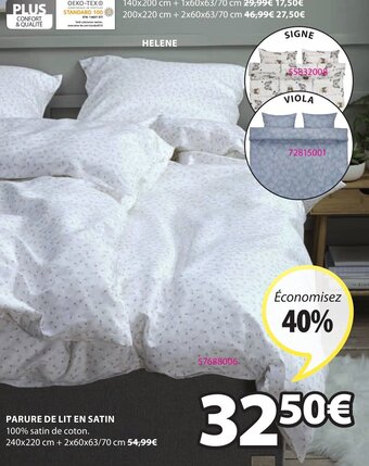 JYSK Parure de lit En Satin offre