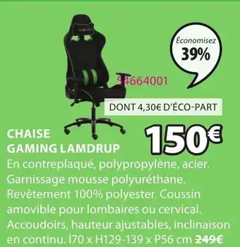 JYSK Chaise Gaming Lamdrup offre