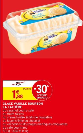 Intermarché La laitière glace vanille bourbon offre