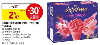 Intermarché Nestlé cône extrême pink tropic offre